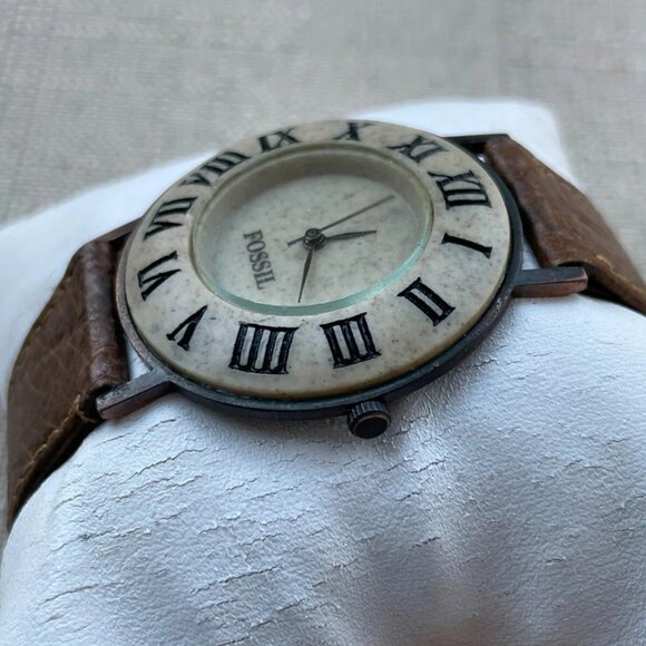 Fossil vintage watch Stone on Copper with Roman Numeral Mens Vintage - Picture 4 of 11